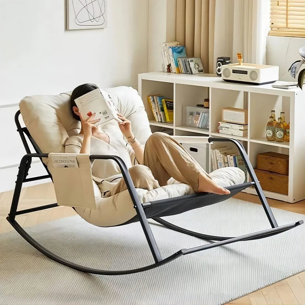 Double Lounge Chair Living Room Light Luxury Rocking Chairs Comfort Detachable Recliner Sofas Modern Minimalist Rocking Chair